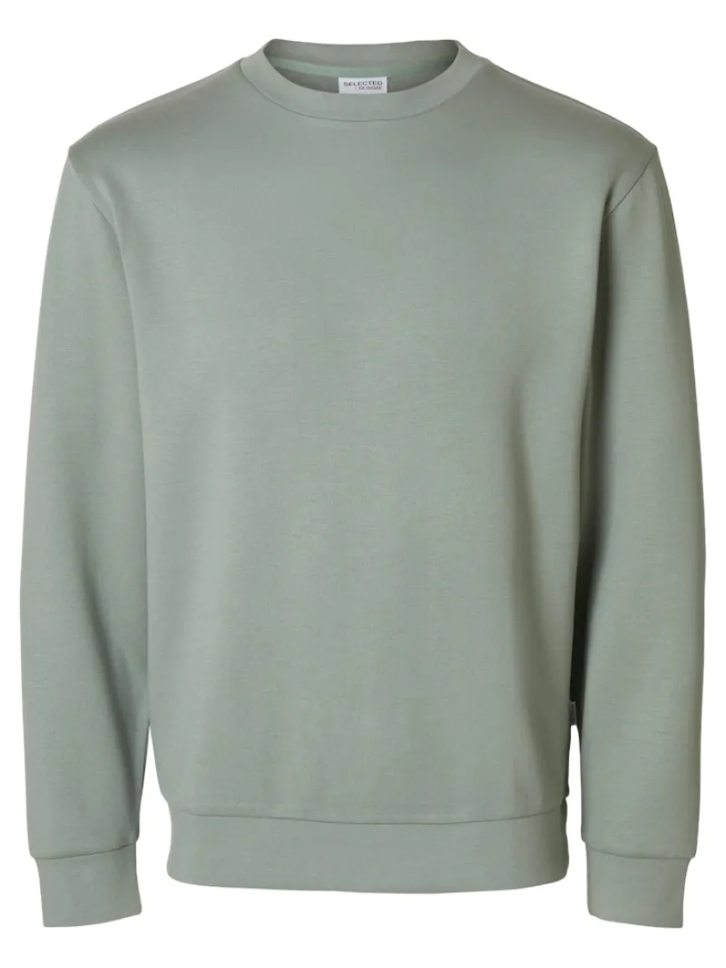 Selected Pullover & Sweatshirts*SLHEMANUEL SOFT CREW NECK SWEAT NOOS iceberg green