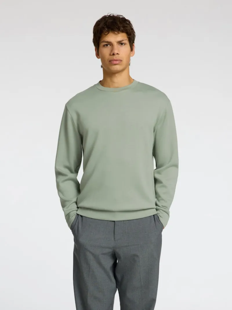 Selected Pullover & Sweatshirts*SLHEMANUEL SOFT CREW NECK SWEAT NOOS iceberg green