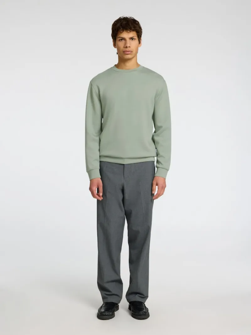 Selected Pullover & Sweatshirts*SLHEMANUEL SOFT CREW NECK SWEAT NOOS iceberg green