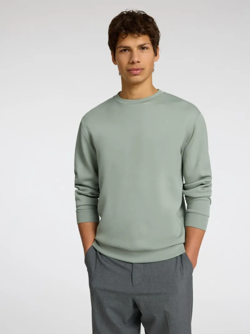 Selected Pullover & Sweatshirts*SLHEMANUEL SOFT CREW NECK SWEAT NOOS iceberg green