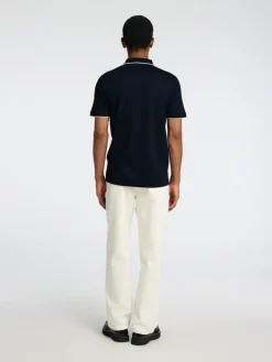 Selected Shirts*SLHFAVE SPORT ZIP SS POLO NOOS Sky Captain