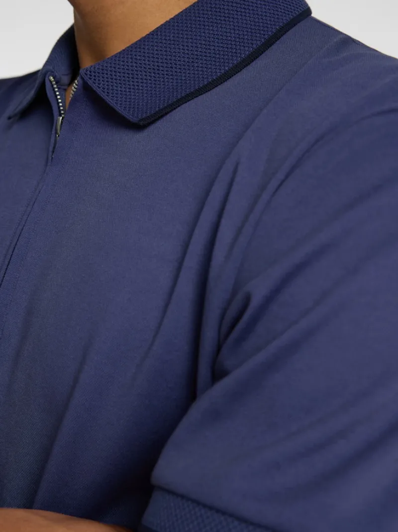 Selected Shirts*SLHFAVE SPORT ZIP SS POLO NOOS oceana