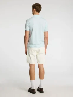 Selected Shirts*SLHFAVE ZIP SS POLO NOOS ice melt