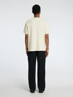 Selected Shirts*SLHJOSEPH PIQUE SS O-NECK TEE egret