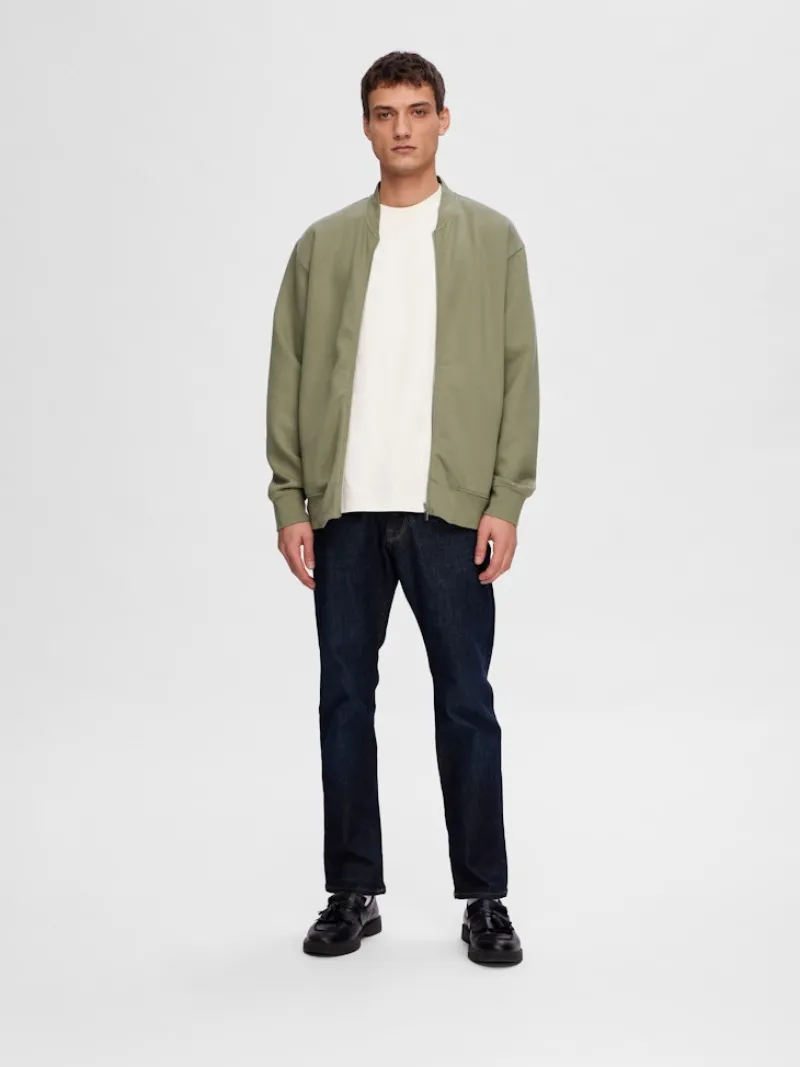 Selected Pullover & Sweatshirts*SLHMACK SWEAT BOMBER LS NOOS vetiver