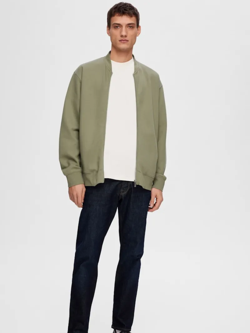 Selected Pullover & Sweatshirts*SLHMACK SWEAT BOMBER LS NOOS vetiver