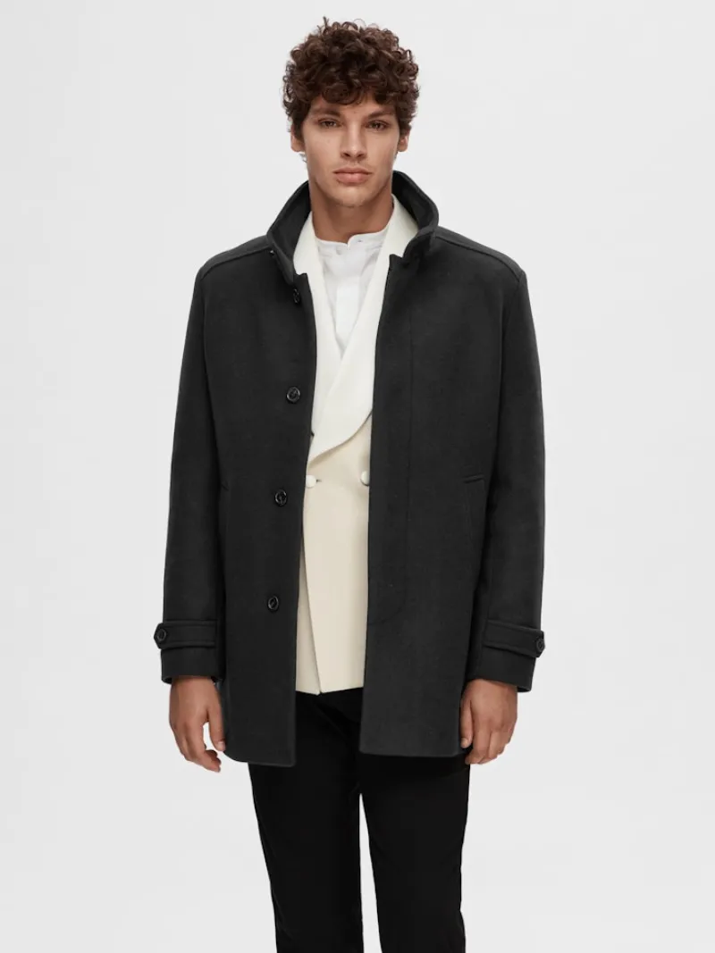 Selected Jacken*SLHNEW REUBEN COAT NOOS Black