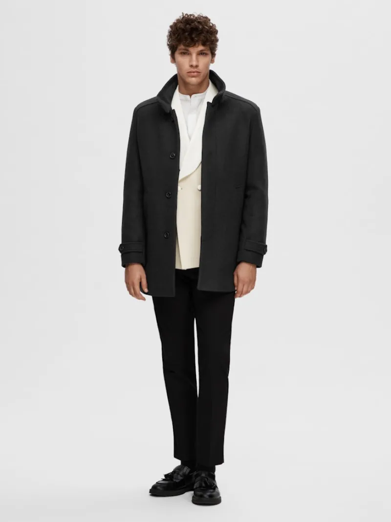 Selected Jacken*SLHNEW REUBEN COAT NOOS Black