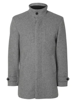 Selected Jacken*SLHNEW REUBEN COAT NOOS Light Grey Melange