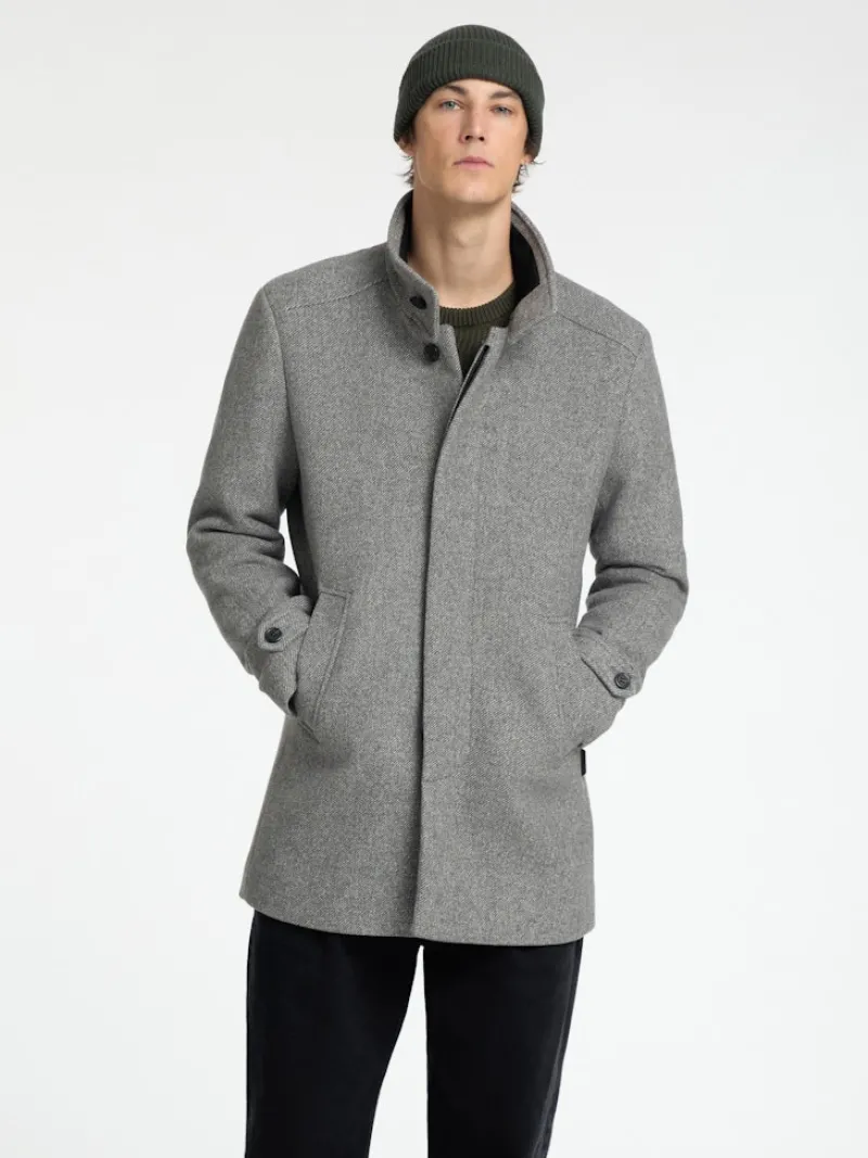 Selected Jacken*SLHNEW REUBEN COAT NOOS Light Grey Melange