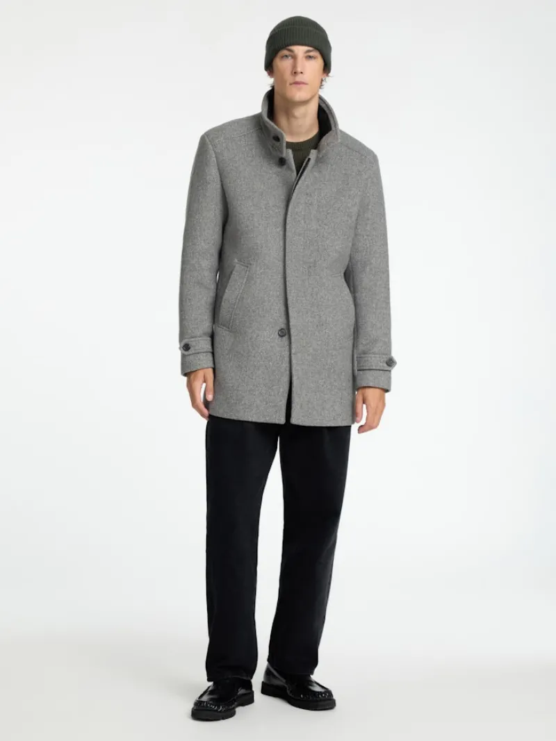 Selected Jacken*SLHNEW REUBEN COAT NOOS Light Grey Melange