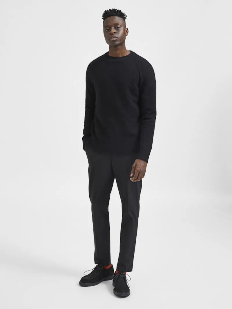 Selected Pullover & Sweatshirts*SLHRAI LS KNIT CREW NECK NOOS Black