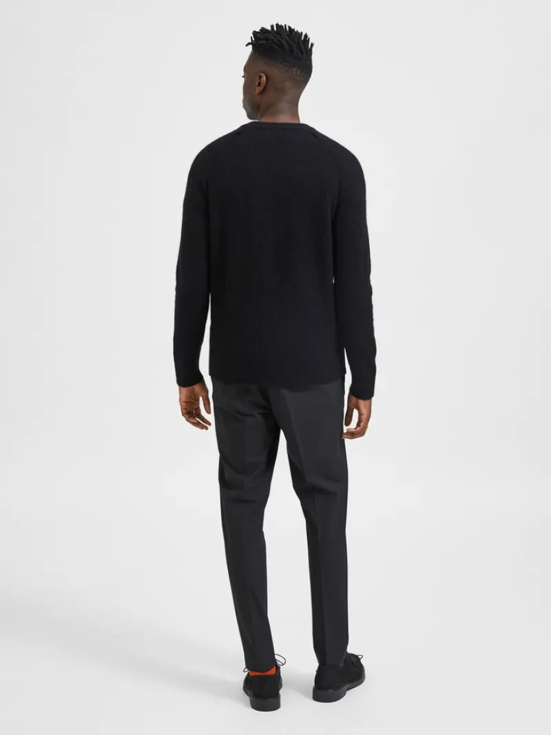 Selected Pullover & Sweatshirts*SLHRAI LS KNIT CREW NECK NOOS Black