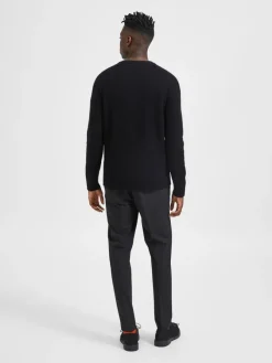 Selected Pullover & Sweatshirts*SLHRAI LS KNIT CREW NECK NOOS Black