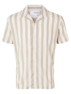 Selected Hemden*SLHREG-AIR SHIRT SS MIX Pure Cashmere