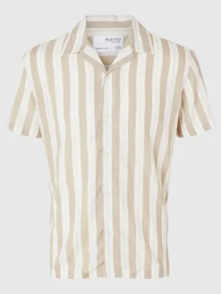 Selected Hemden*SLHREG-AIR SHIRT SS MIX Pure Cashmere