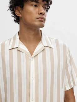 Selected Hemden*SLHREG-AIR SHIRT SS MIX Pure Cashmere