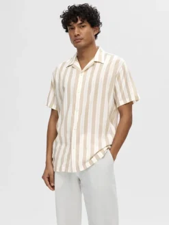 Selected Hemden*SLHREG-AIR SHIRT SS MIX Pure Cashmere