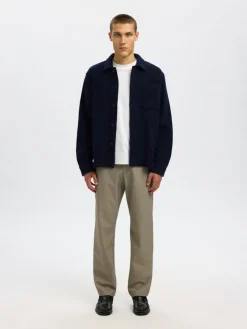 Selected Hemden*SLHREGFRED STRUCTURED OVERSHIRT Sky Captain