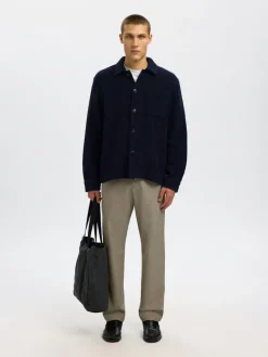 Selected Hemden*SLHREGFRED STRUCTURED OVERSHIRT Sky Captain