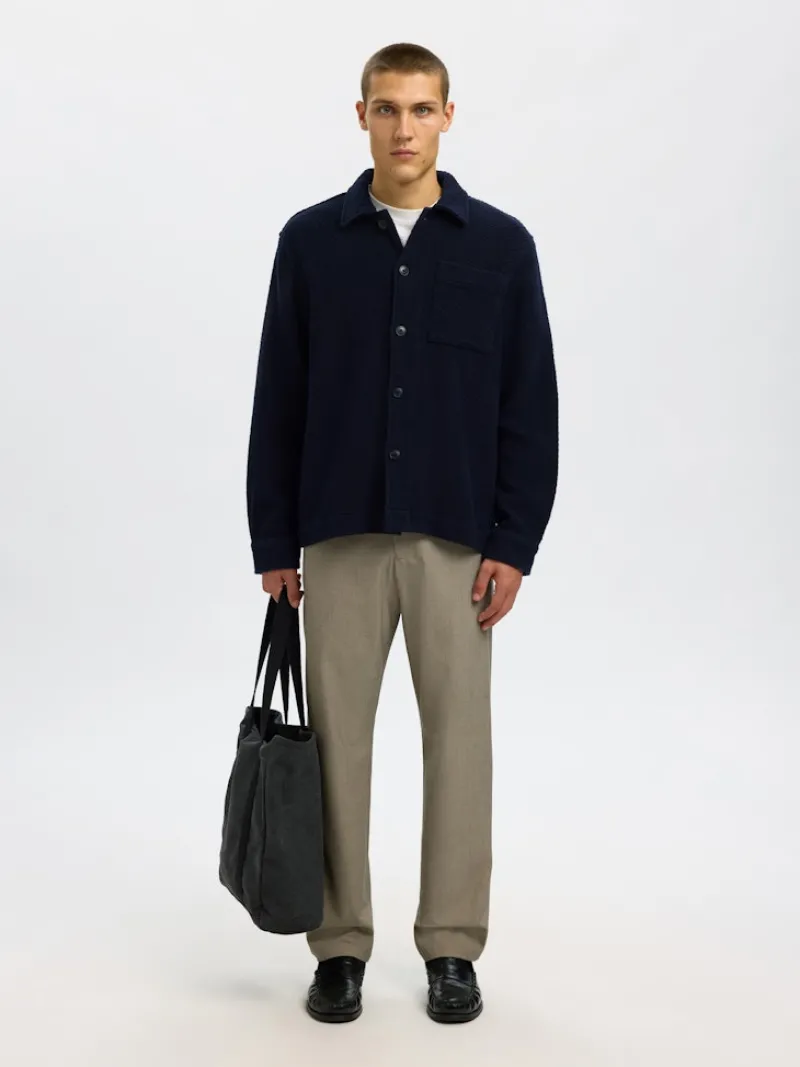 Selected Hemden*SLHREGFRED STRUCTURED OVERSHIRT Sky Captain