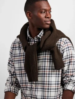 Selected Hemden*SLHREGOWEN-FLANNEL MIX SHIRT LS W egret