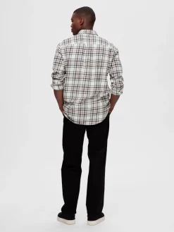 Selected Hemden*SLHREGOWEN-FLANNEL MIX SHIRT LS W egret