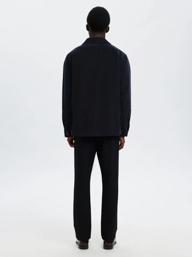 Selected Hemden*SLHREGTATE CORD OVERSHIRT Sky Captain