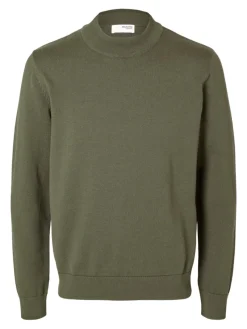 Selected Pullover & Sweatshirts*SLHROBERT LS KNIT MOCK NECK Kalamata