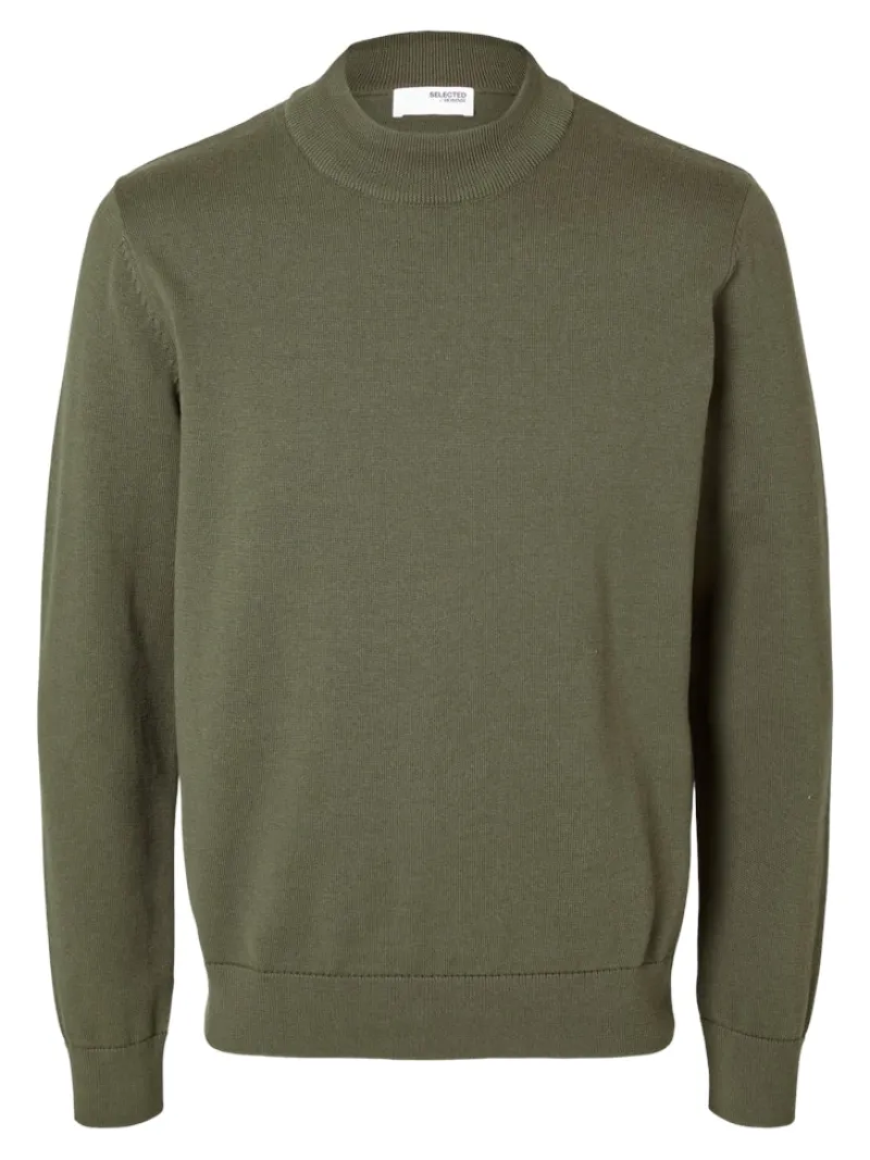 Selected Pullover & Sweatshirts*SLHROBERT LS KNIT MOCK NECK Kalamata