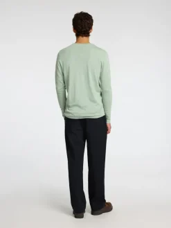 Selected Pullover & Sweatshirts*SLHROME LS KNIT CREW NECK NOOS iceberg green