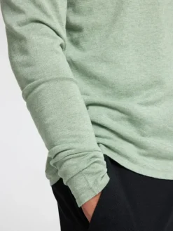 Selected Pullover & Sweatshirts*SLHROME LS KNIT CREW NECK NOOS iceberg green
