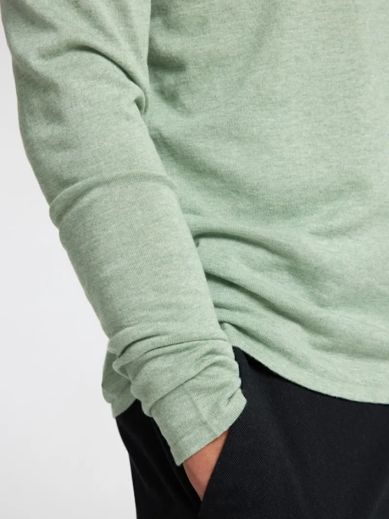 Selected Pullover & Sweatshirts*SLHROME LS KNIT CREW NECK NOOS iceberg green