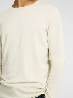 Selected Pullover & Sweatshirts*SLHROME LS KNIT CREW NECK NOOS oatmeal