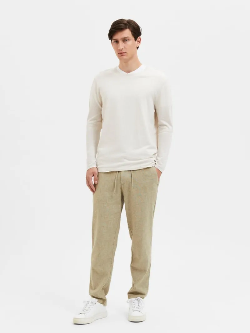 Selected Pullover & Sweatshirts*SLHROME LS KNIT CREW NECK NOOS angora