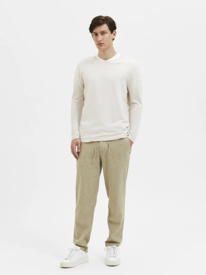 Selected Pullover & Sweatshirts*SLHROME LS KNIT CREW NECK NOOS angora