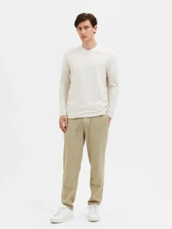 Selected Pullover & Sweatshirts*SLHROME LS KNIT CREW NECK NOOS angora