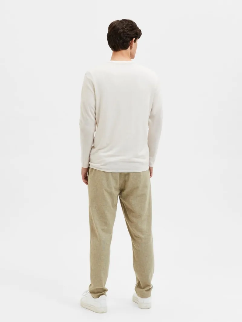 Selected Pullover & Sweatshirts*SLHROME LS KNIT CREW NECK NOOS angora