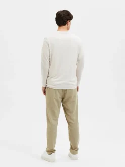 Selected Pullover & Sweatshirts*SLHROME LS KNIT CREW NECK NOOS angora