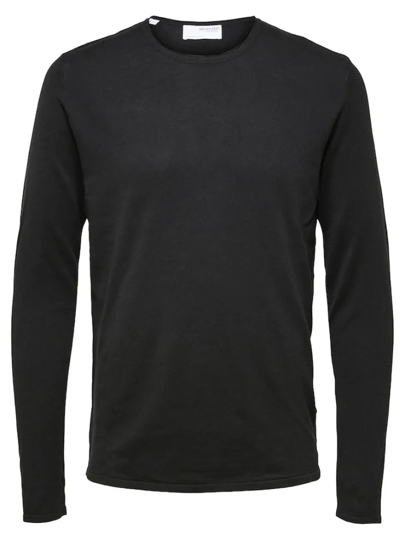 Selected Pullover & Sweatshirts*SLHROME LS KNIT CREW NECK NOOS schwarz2