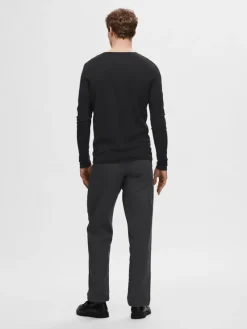 Selected Pullover & Sweatshirts*SLHROME LS KNIT CREW NECK NOOS schwarz2