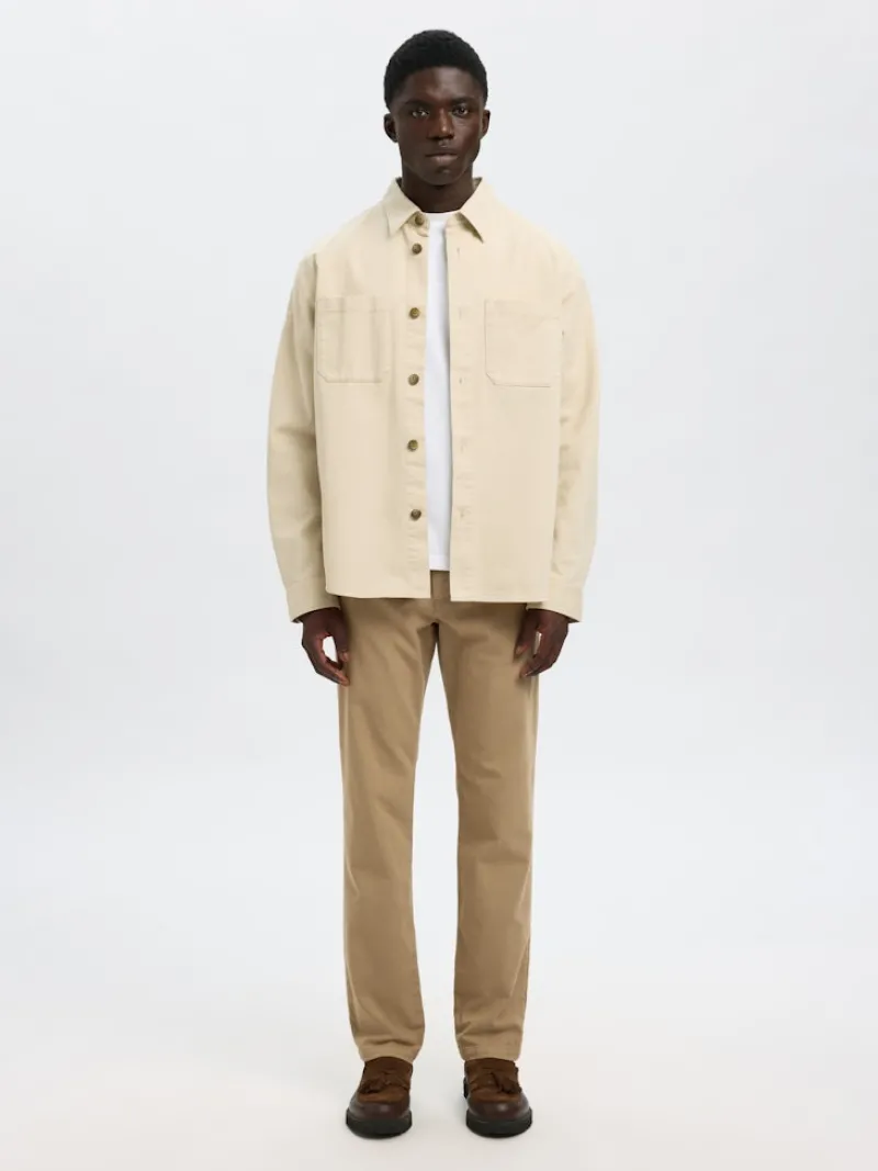 Selected Hosen|Big Boys*SLH175-SLIM MILES STRUC DYED PANT NOOS Pure Cashmere