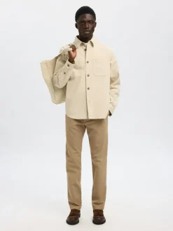 Selected Hosen|Big Boys*SLH175-SLIM MILES STRUC DYED PANT NOOS Pure Cashmere