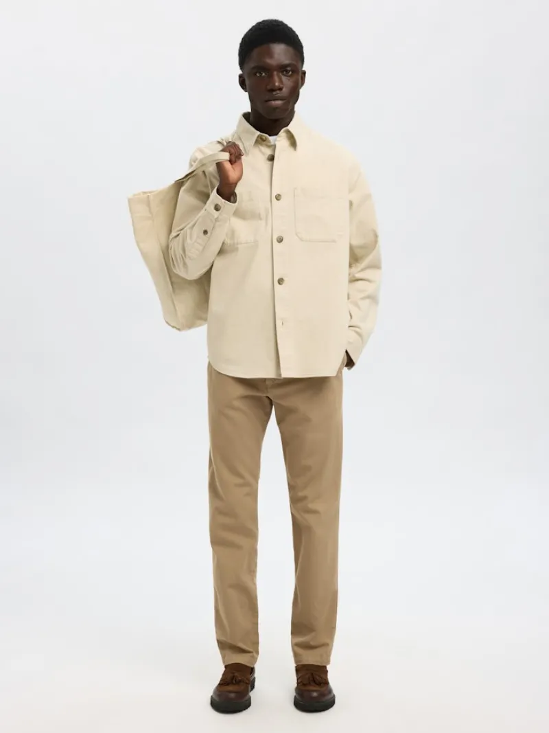 Selected Hosen|Big Boys*SLH175-SLIM MILES STRUC DYED PANT NOOS Pure Cashmere