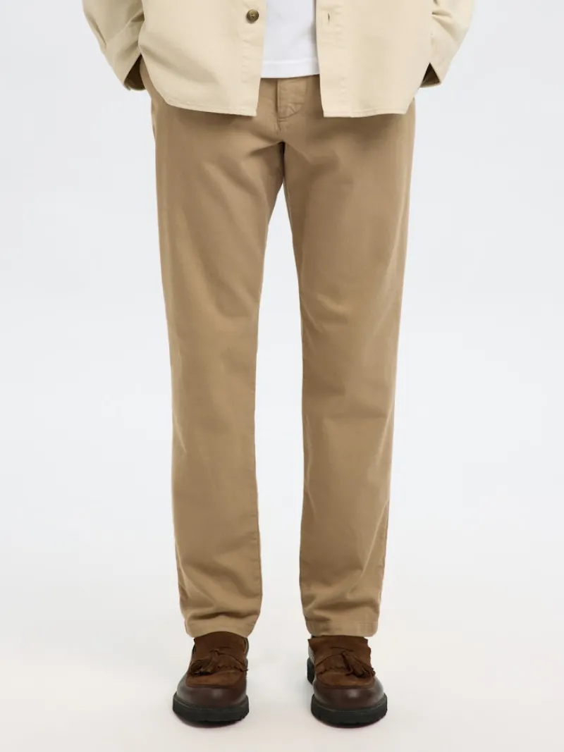 Selected Hosen|Big Boys*SLH175-SLIM MILES STRUC DYED PANT NOOS Pure Cashmere