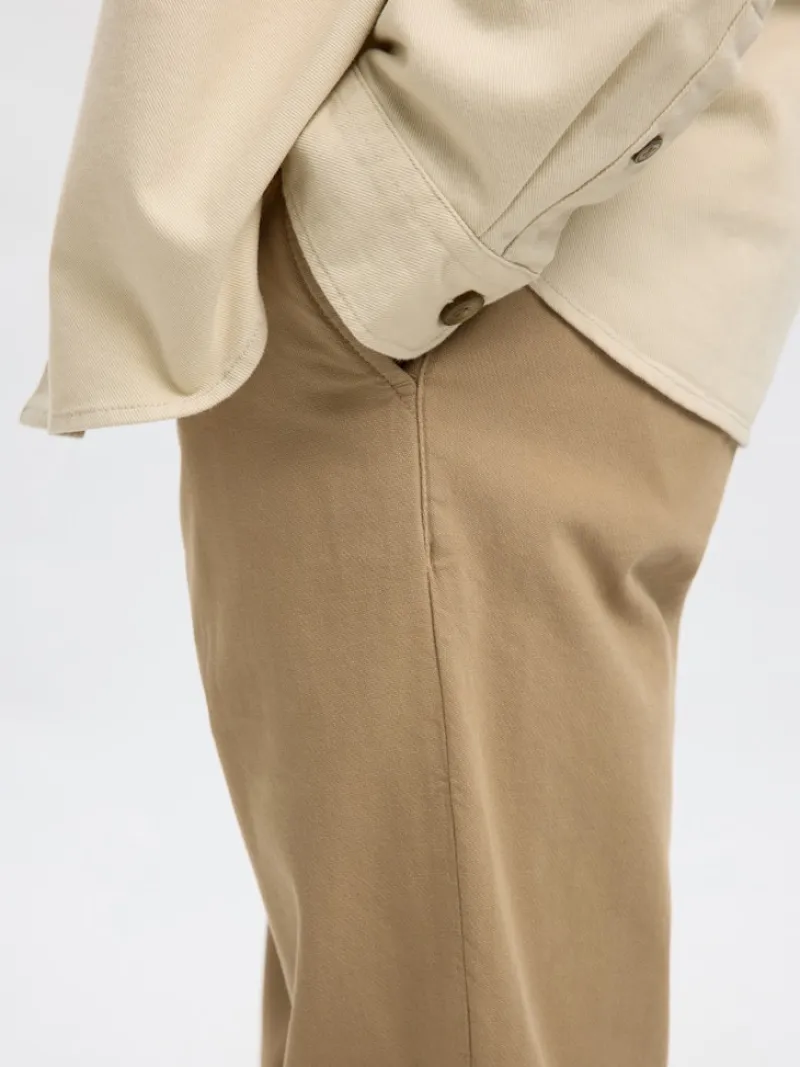 Selected Hosen|Big Boys*SLH175-SLIM MILES STRUC DYED PANT NOOS Pure Cashmere