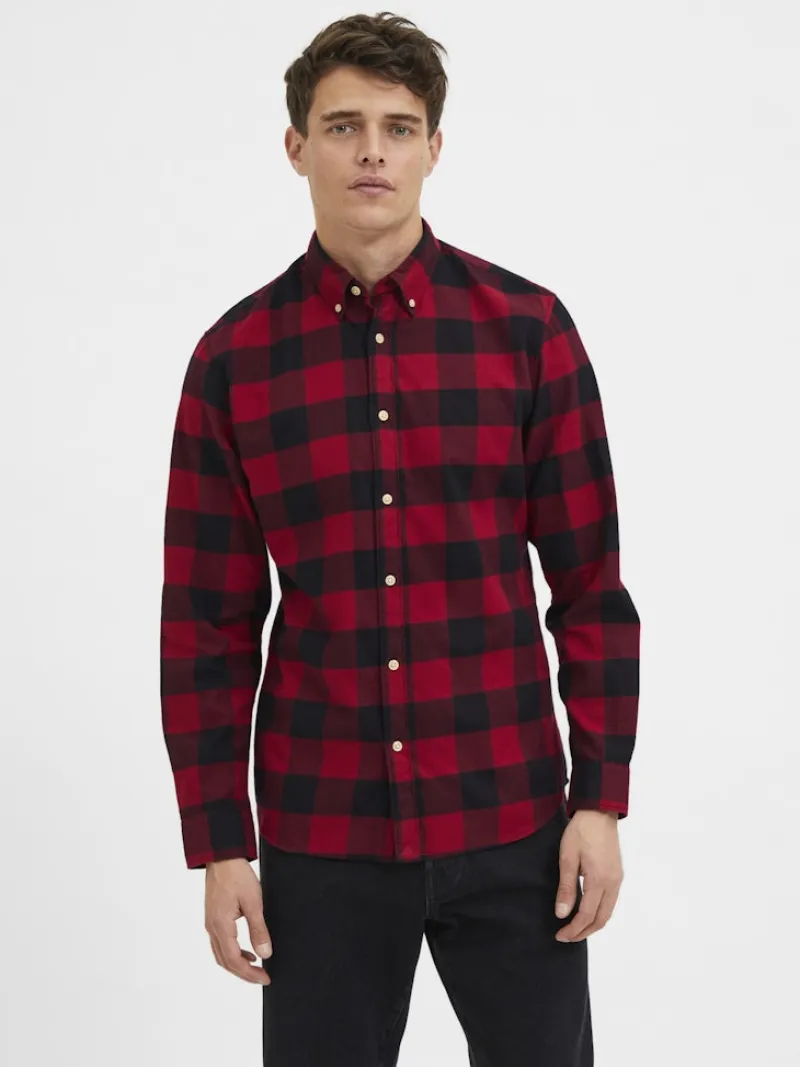 Selected Hemden|Big Boys*SLHSLIMFLANNEL SHIRT LS W NOOS biking red