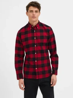 Selected Hemden|Big Boys*SLHSLIMFLANNEL SHIRT LS W NOOS biking red