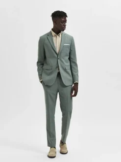 Selected Sakkos|Jacken*SLHSLIM-OASIS LINEN BLZ NOOS light green melange