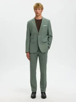 Selected Sakkos|Jacken*SLHSLIM-OASIS LINEN BLZ NOOS light green melange